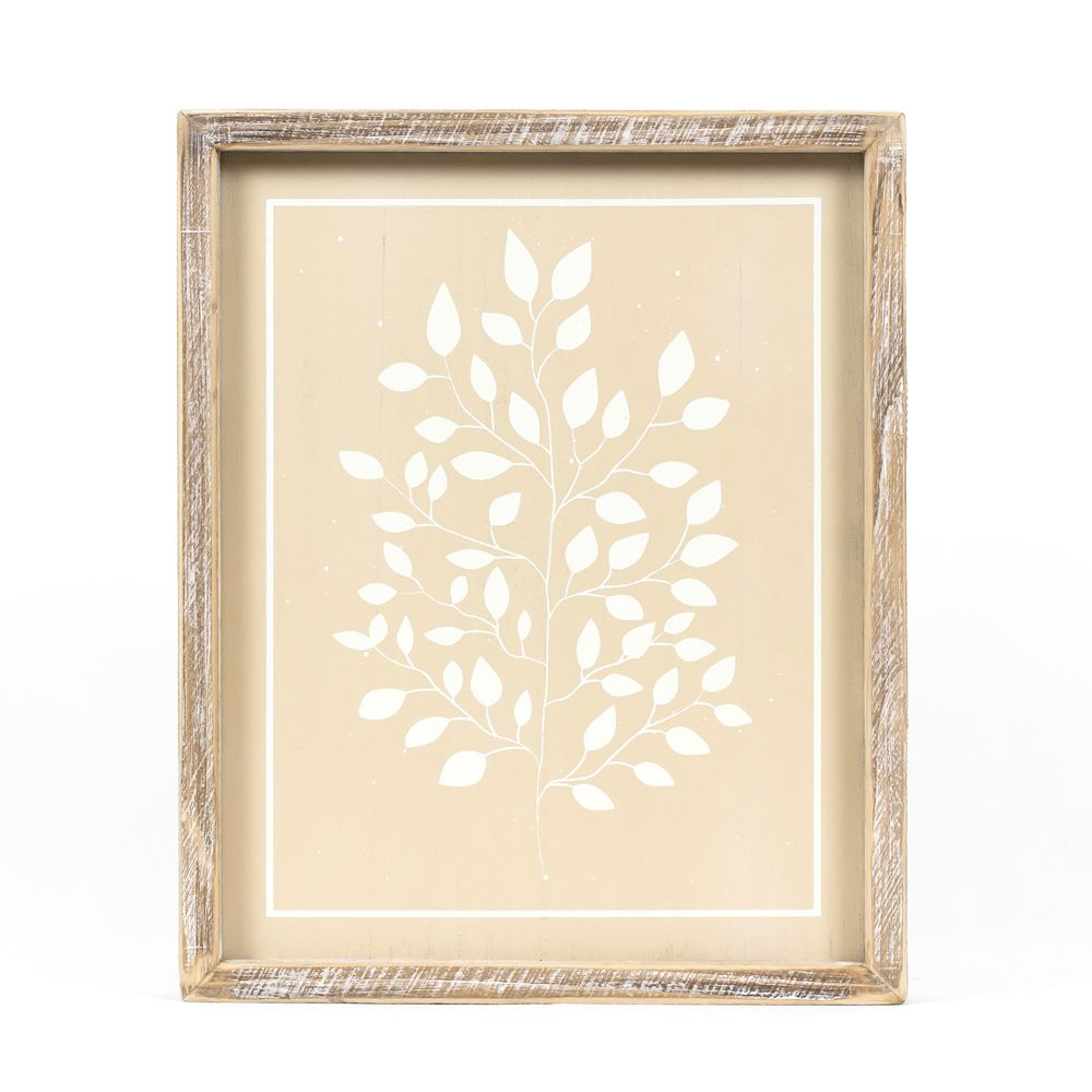 10" x 13" Reversible Wood Frame Sign - Moon/Plant | Multicolor