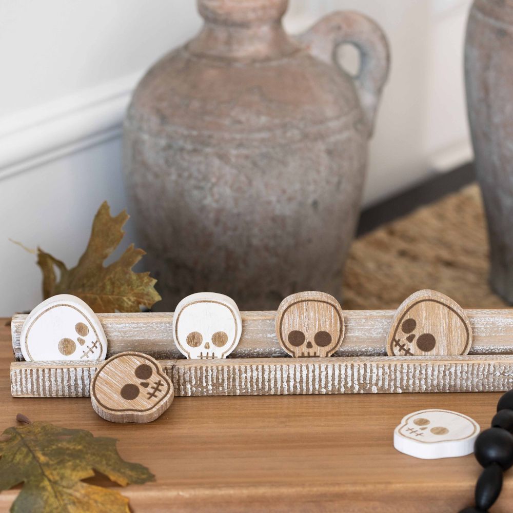 Letterboard Wood Shape Icons - Skulls (Set of 6)