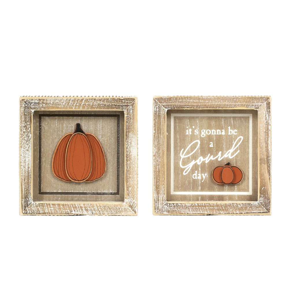 5x5x1.5 rvs wood frame sign (PUMPKIN/GOURD)