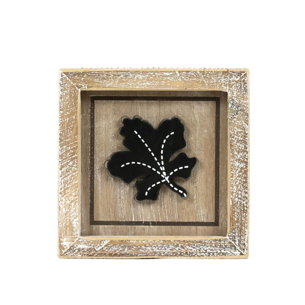 5" Reversible Wood Frame Sign - Flower/Thankful