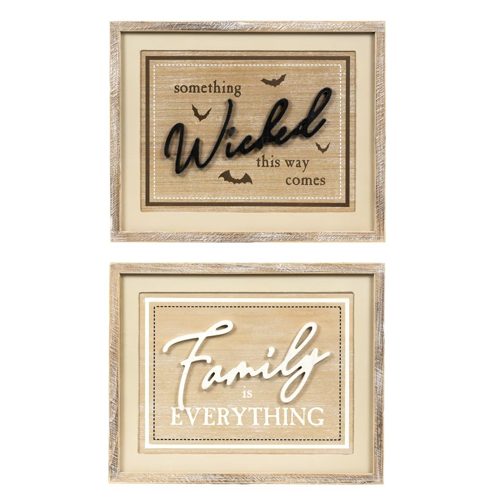 20x16x1.5 rvs wood frame sign (FAMILY/WICKED)