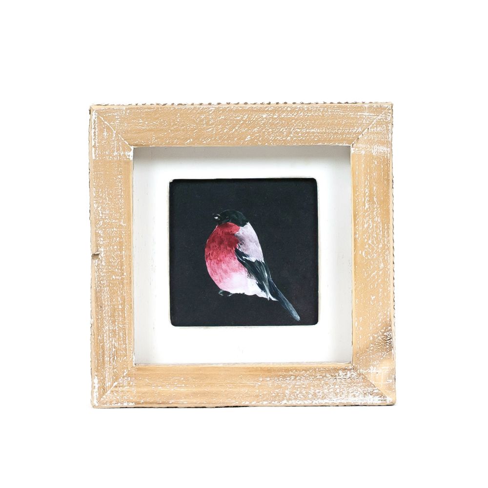 5" Reversible Wood Frame Sign - Bird