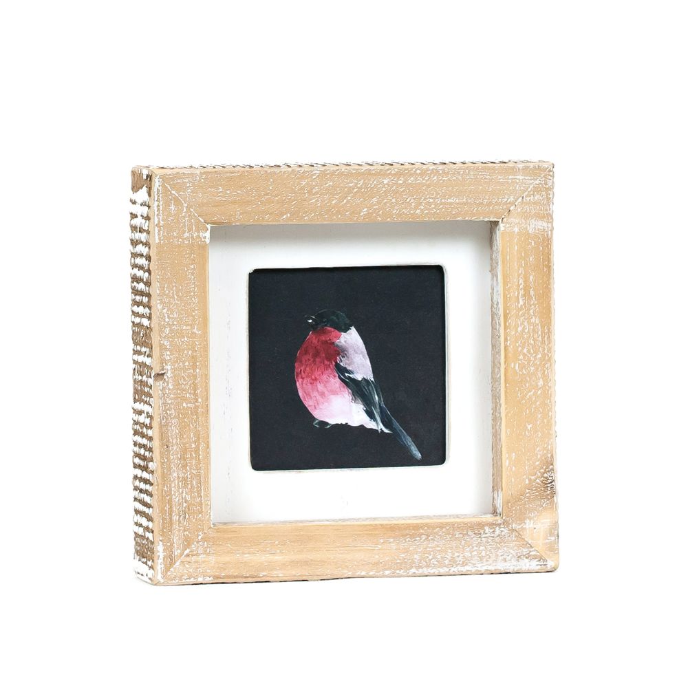 5" Reversible Wood Frame Sign - Bird