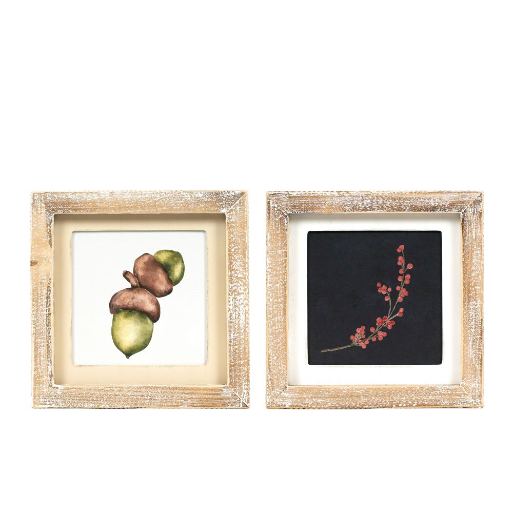 7x7x1.5 rvs wood frame sign (BERRY/ACORN)