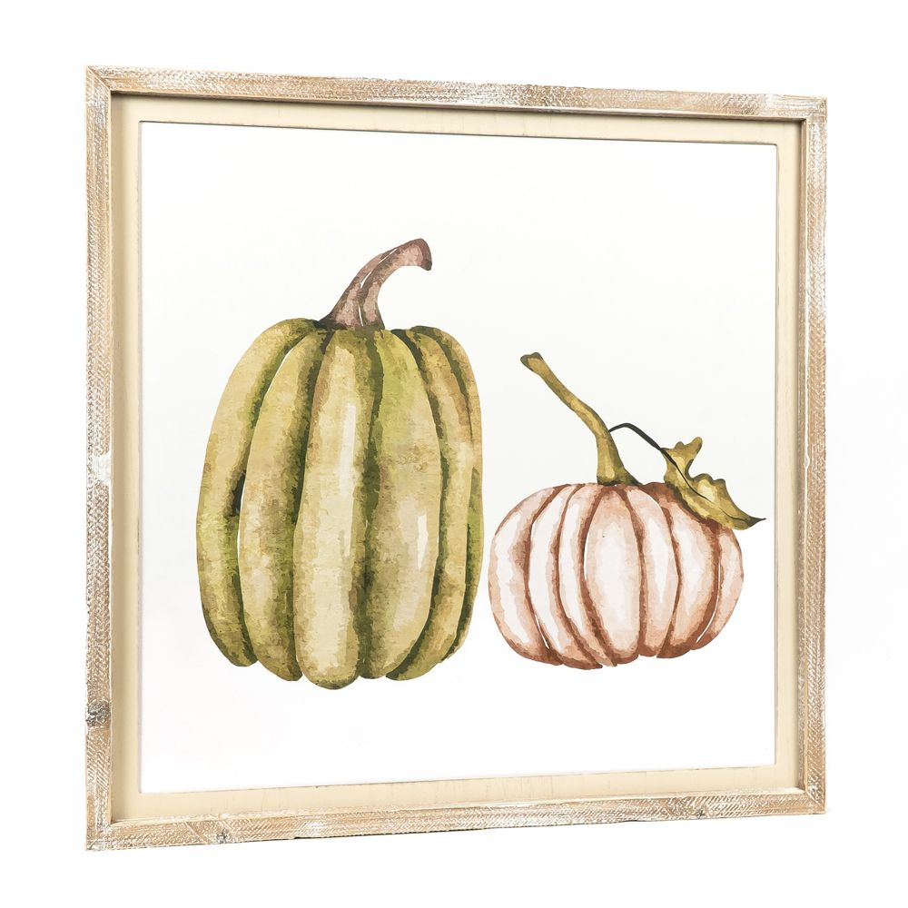 24" Reversible Wood Frame Sign - Pine and Pumpkin | Multicolor