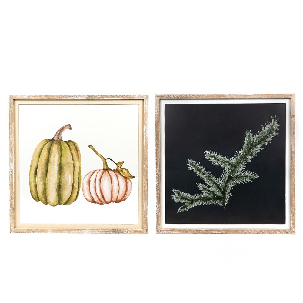 24x24x1.5 rvs wood frame sign (PINE/PUMPKIN)
