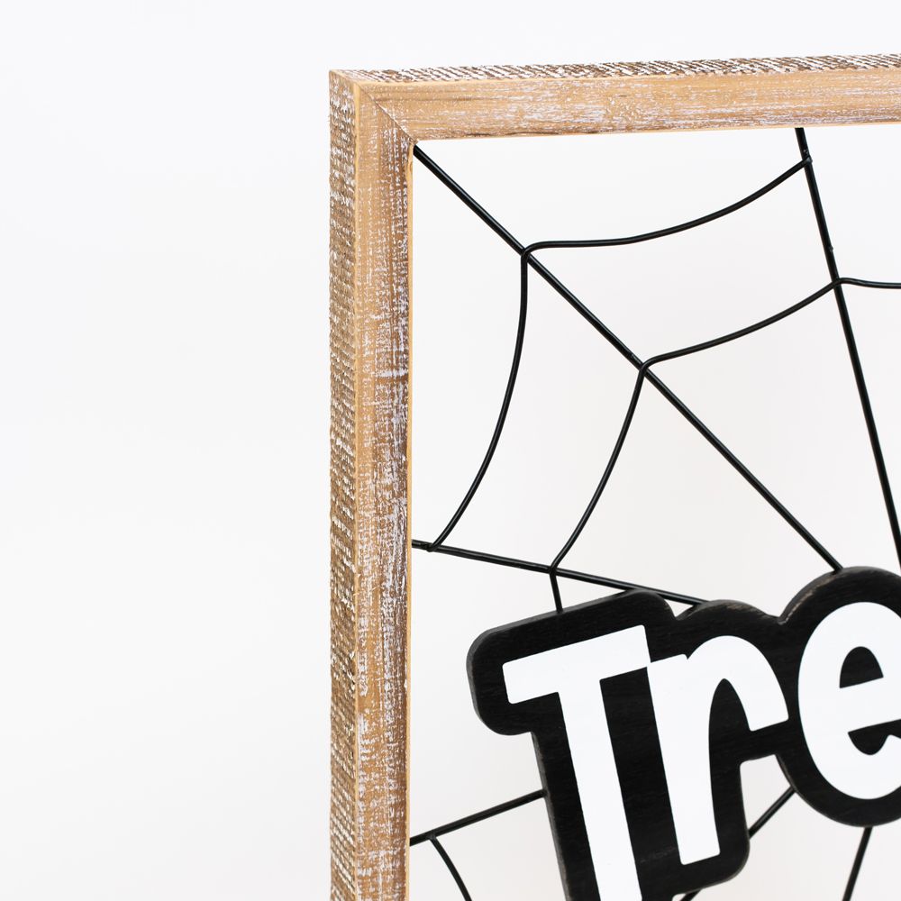 17" Wood Frame Sign - Treats | White and Black
