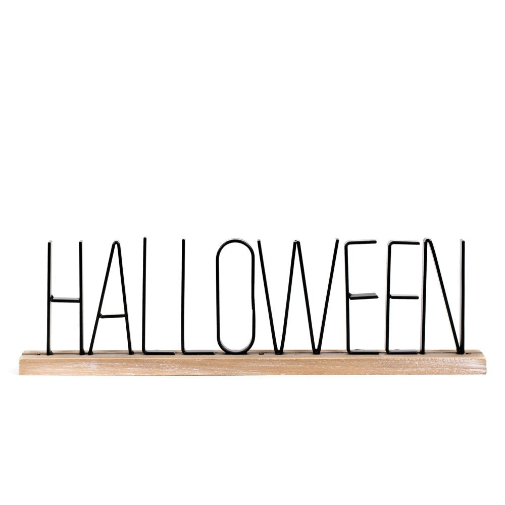 16x5x2 wood table sitter (HALLOWEEN) ntrl/bk