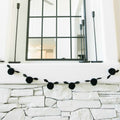 5ft Pom Pom Bat Garland - Black