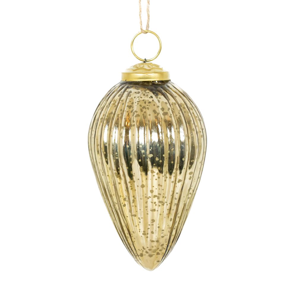 3" Glass Ornament Set - Gold | (Set of 3)