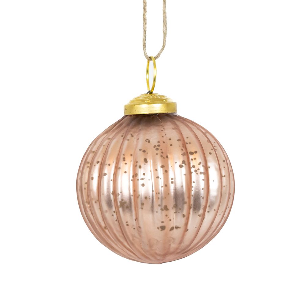 3" Glass Ornament Set - Rose Gold | (Set of 3)