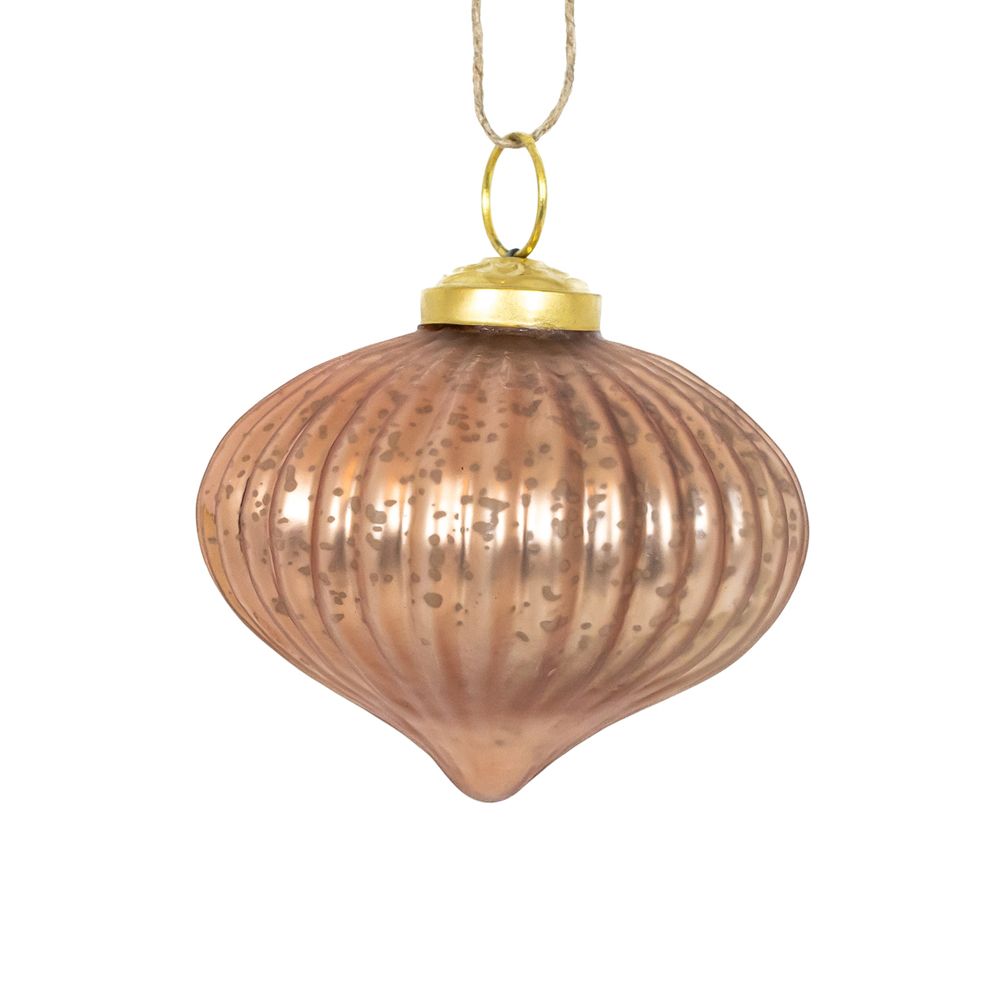 3" Glass Ornament Set - Rose Gold | (Set of 3)