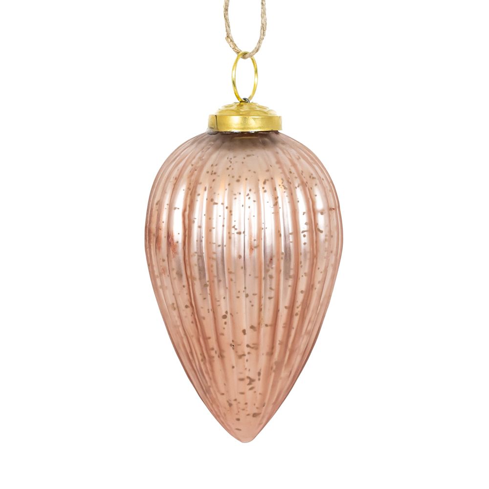 3" Glass Ornament Set - Rose Gold | (Set of 3)