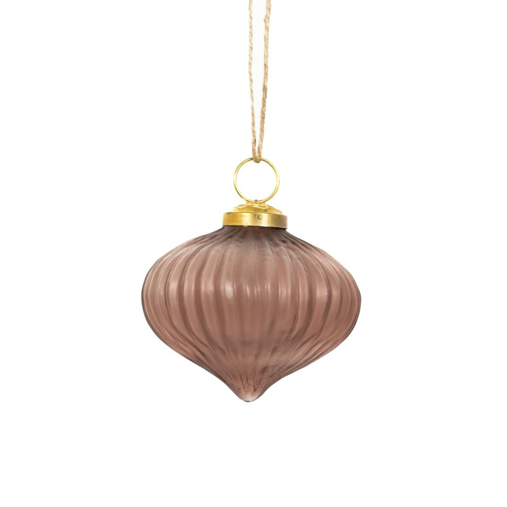 3" Glass Ornament Set - Brown | (Set of 3)