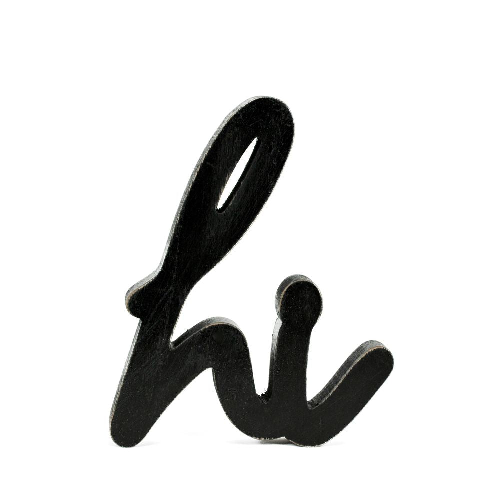7" Wood Cutout - Hi | Black
