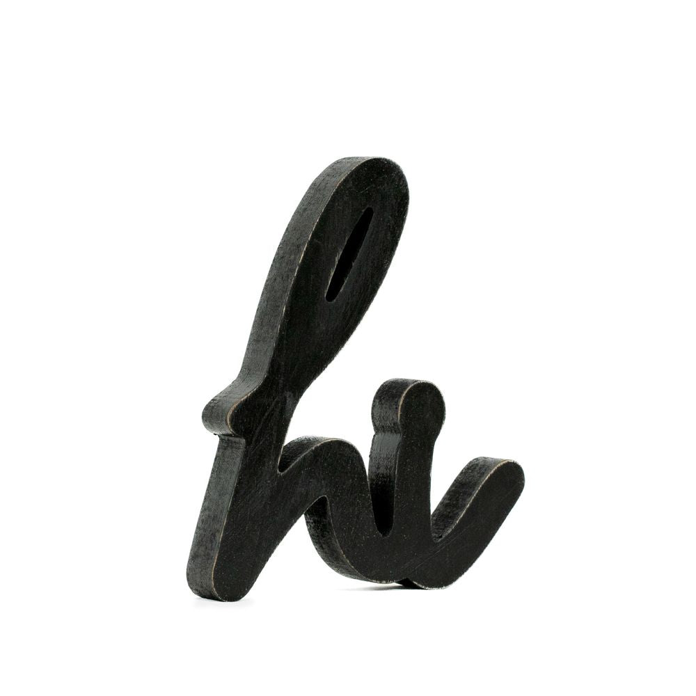 7" Wood Cutout - Hi | Black