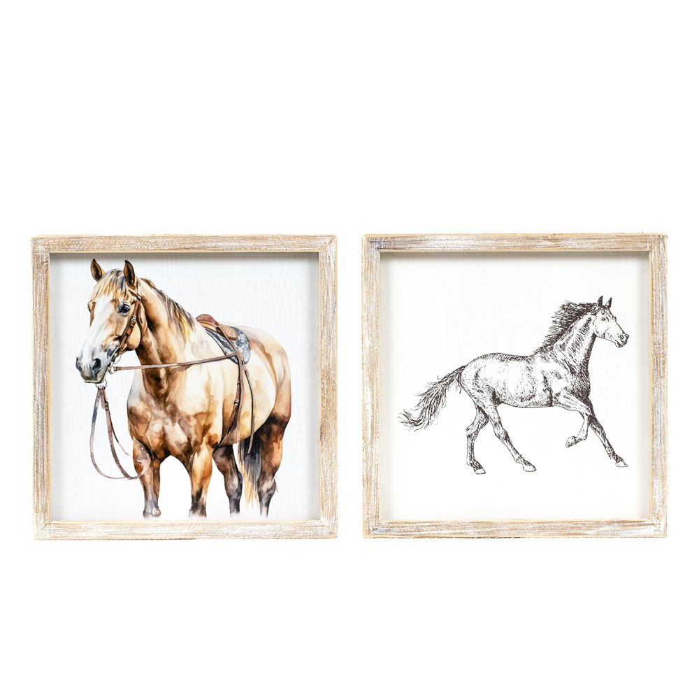 10x10x1.5 rvs wood frame sign (HORSE)