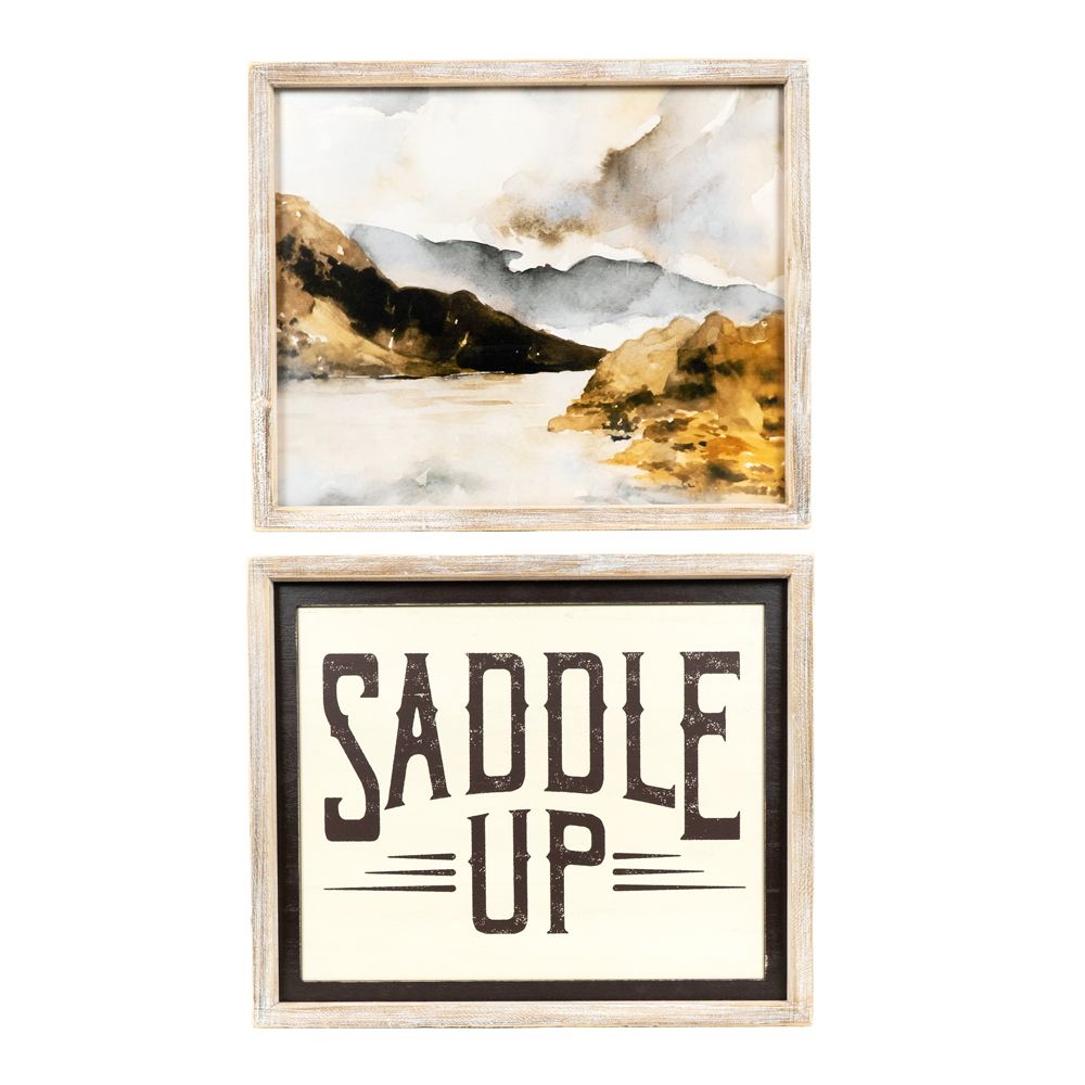 19x16x1.5 rvs wood frame sign (RIVER/SADDLE)