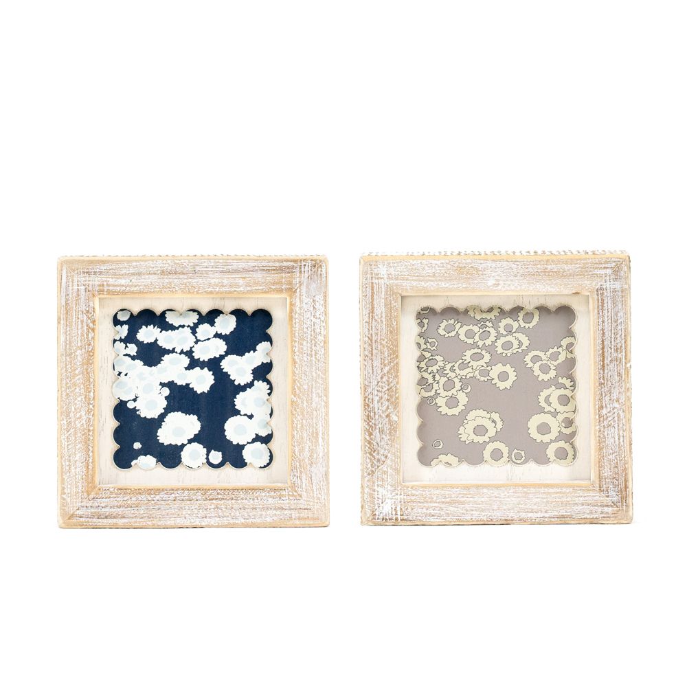 5x5x1.5 rvs wood frame sign (DAISIES)