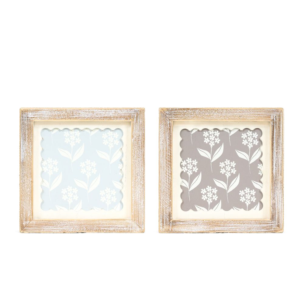 7x7x1.5 rvs wood frame sign (FLOWERS)