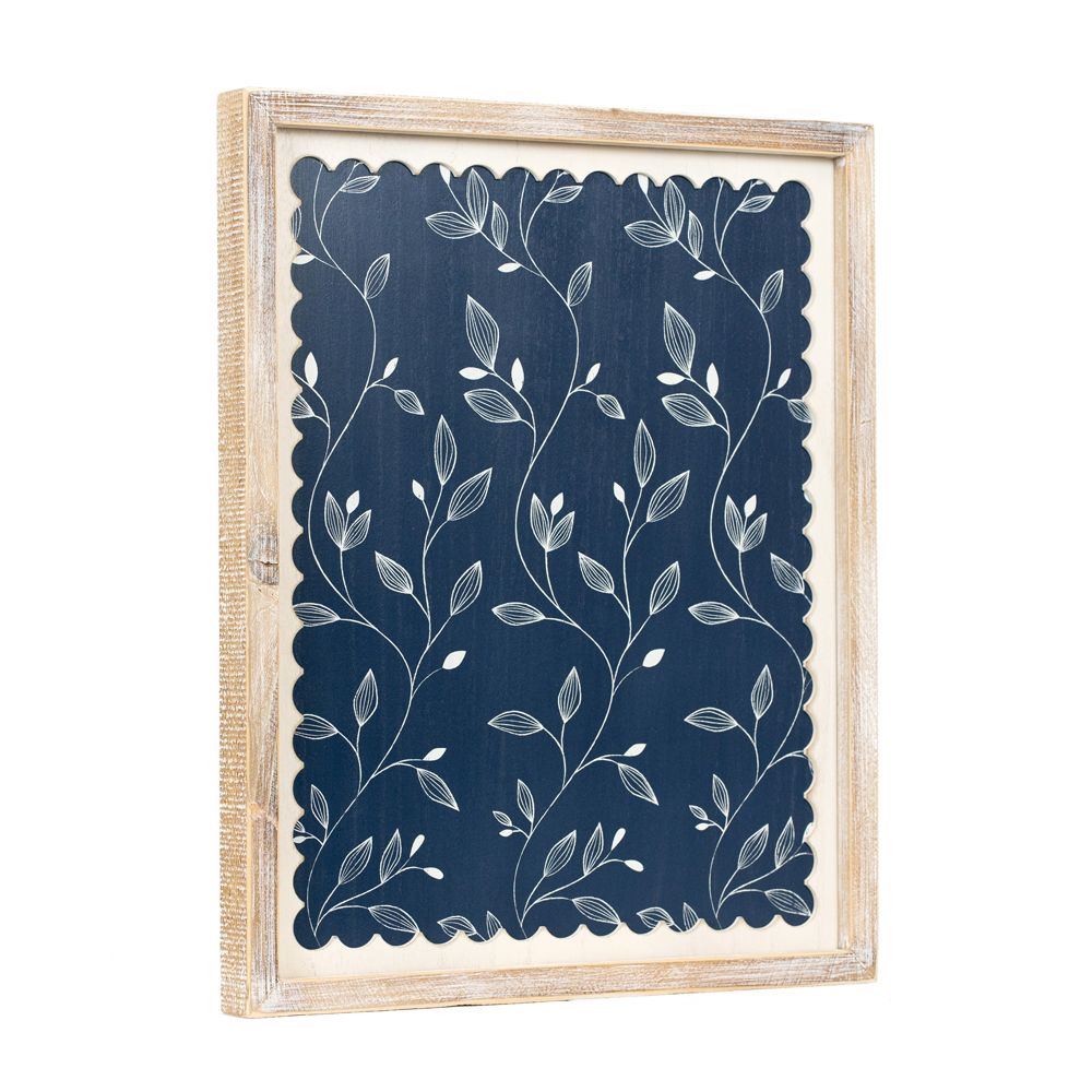 16" x 20" Reversible Wood Frame Sign - Leaves | Multicolor | Scallop Collection