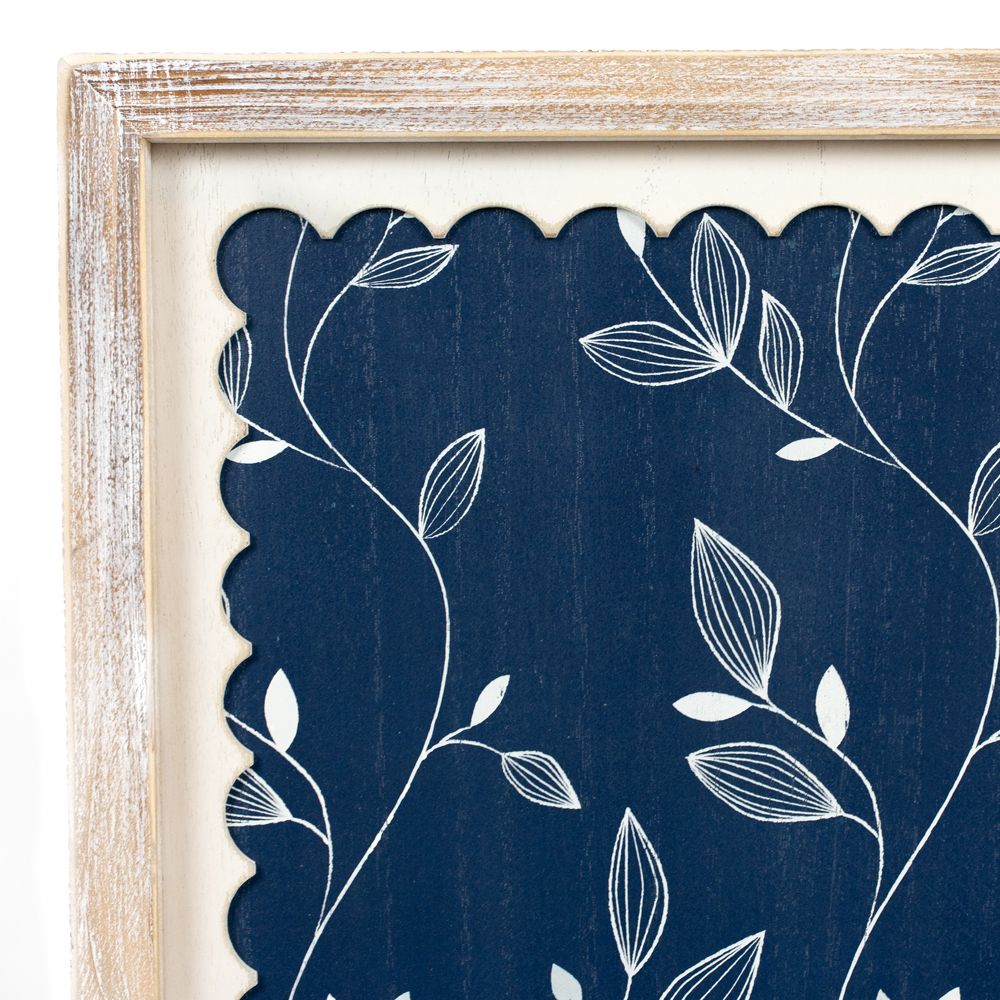 16" x 20" Reversible Wood Frame Sign - Leaves | Multicolor | Scallop Collection