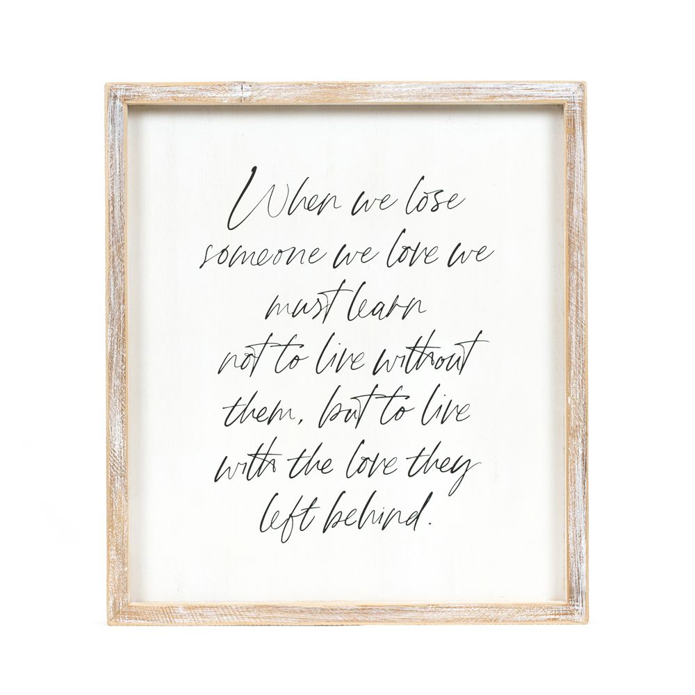 12x14x1.5 wood frame sign (LEARN) wh/bk