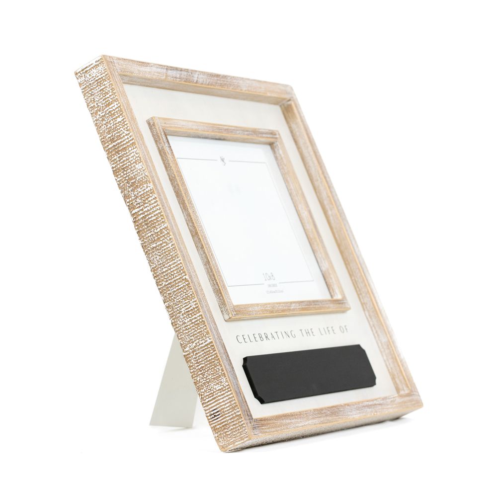 16" x 16" Wood Photo Frame - Celebrating the Life Of | Remember When Collection | Holds 10x8 Photo