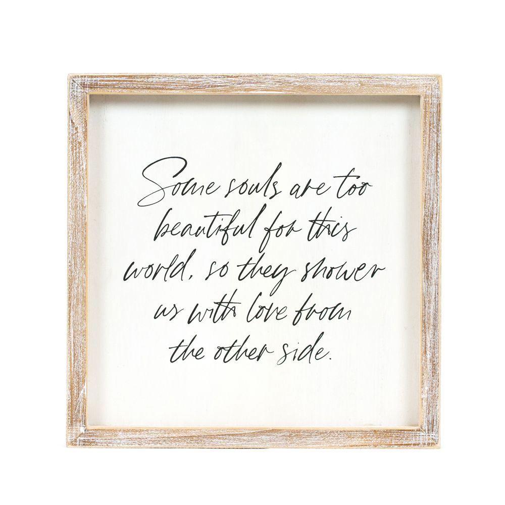 10x10x1.5 wood frame sign (SOULS) wh/bk