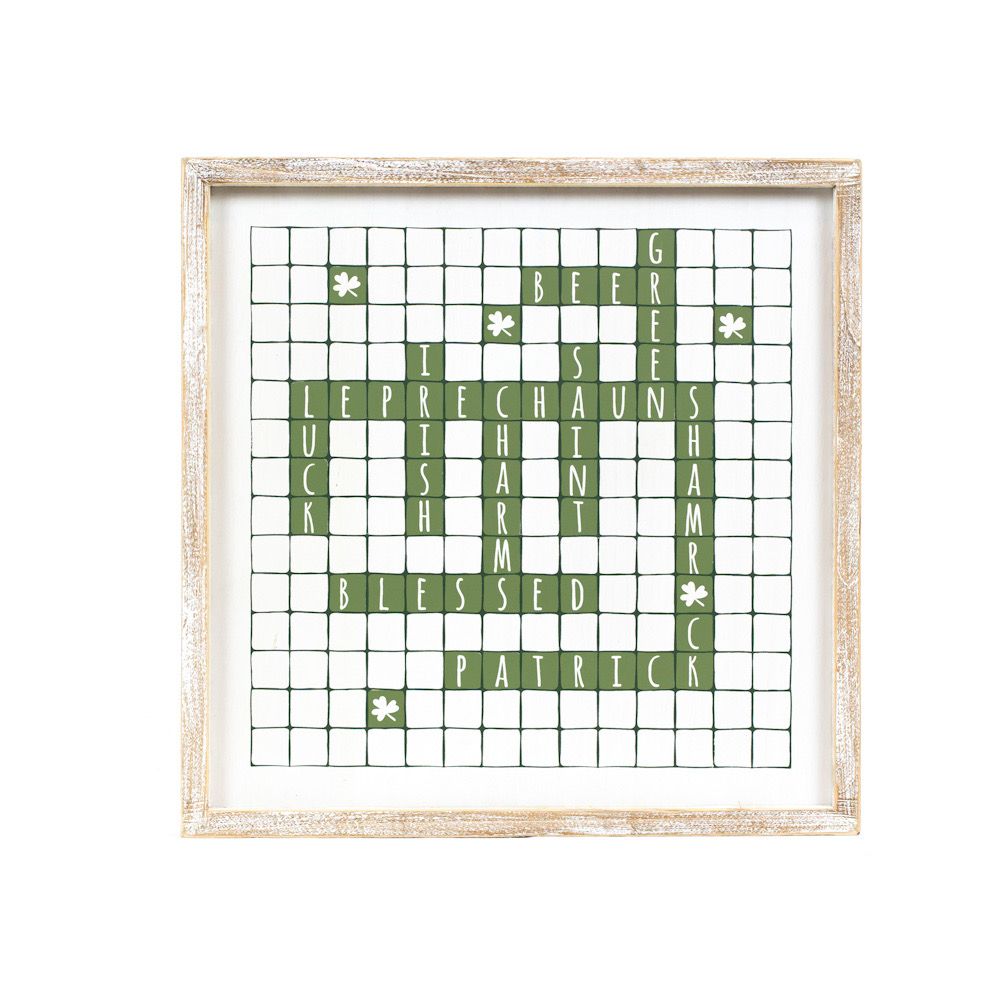 14" Reversible Wood Frame Sign - Love and Luck | Multicolor