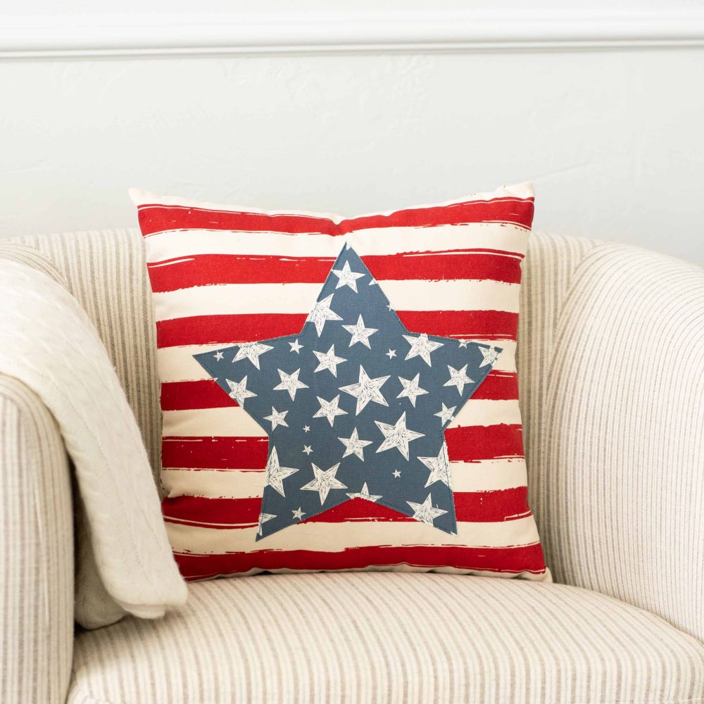 15" x 14" Reversible Pillow - Star/Lemons | Multicolor | American Summer Collection
