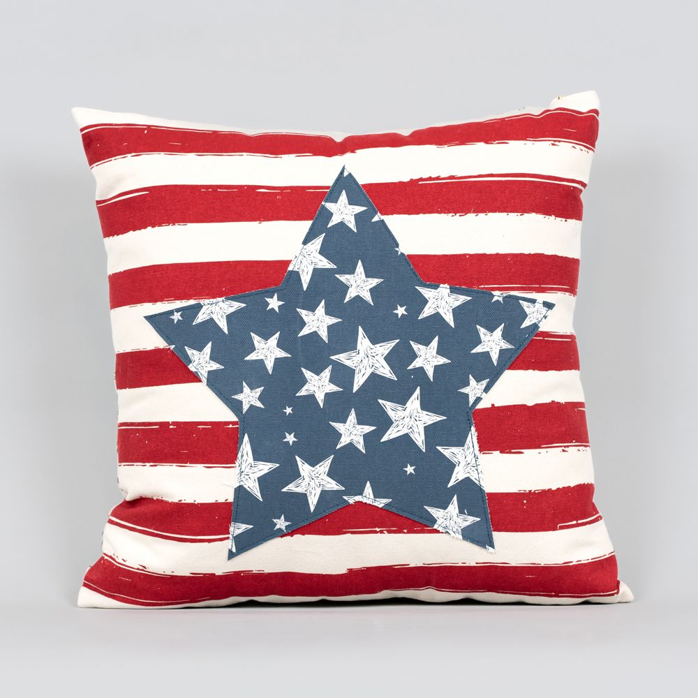 15" x 14" Reversible Pillow - Star/Lemons | Multicolor | American Summer Collection