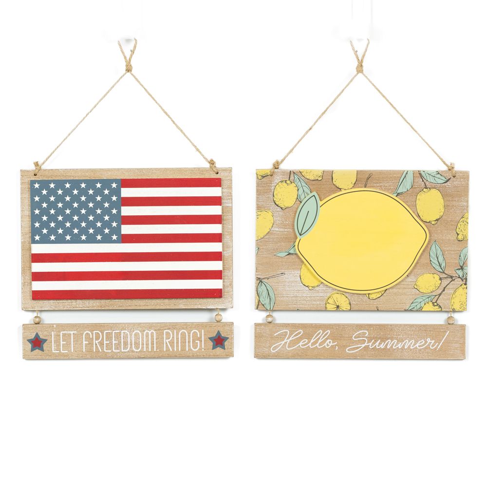 12x10x.5 rvs hanging wood sign (FREEDOM/SUMMER)