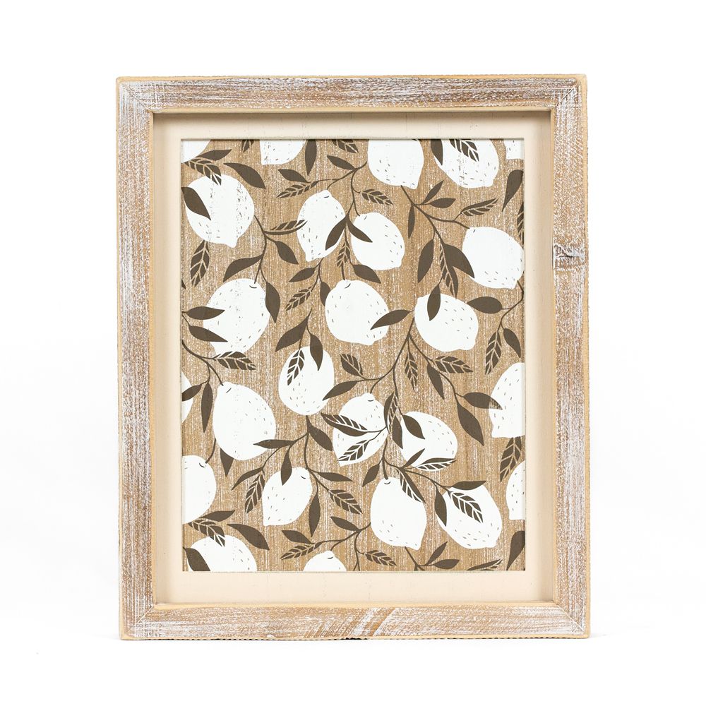 10" x 12" Reversible Wood Frame Sign - Stars and Lemons | Multicolor