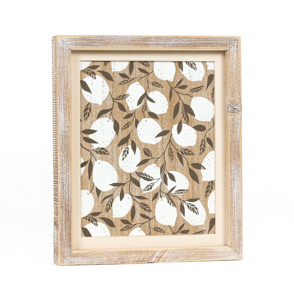 10" x 12" Reversible Wood Frame Sign - Stars and Lemons | Multicolor