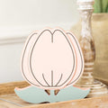 6" Reversible Chunky Wood Shape - Tulip | Bunnies and Blooms Collection