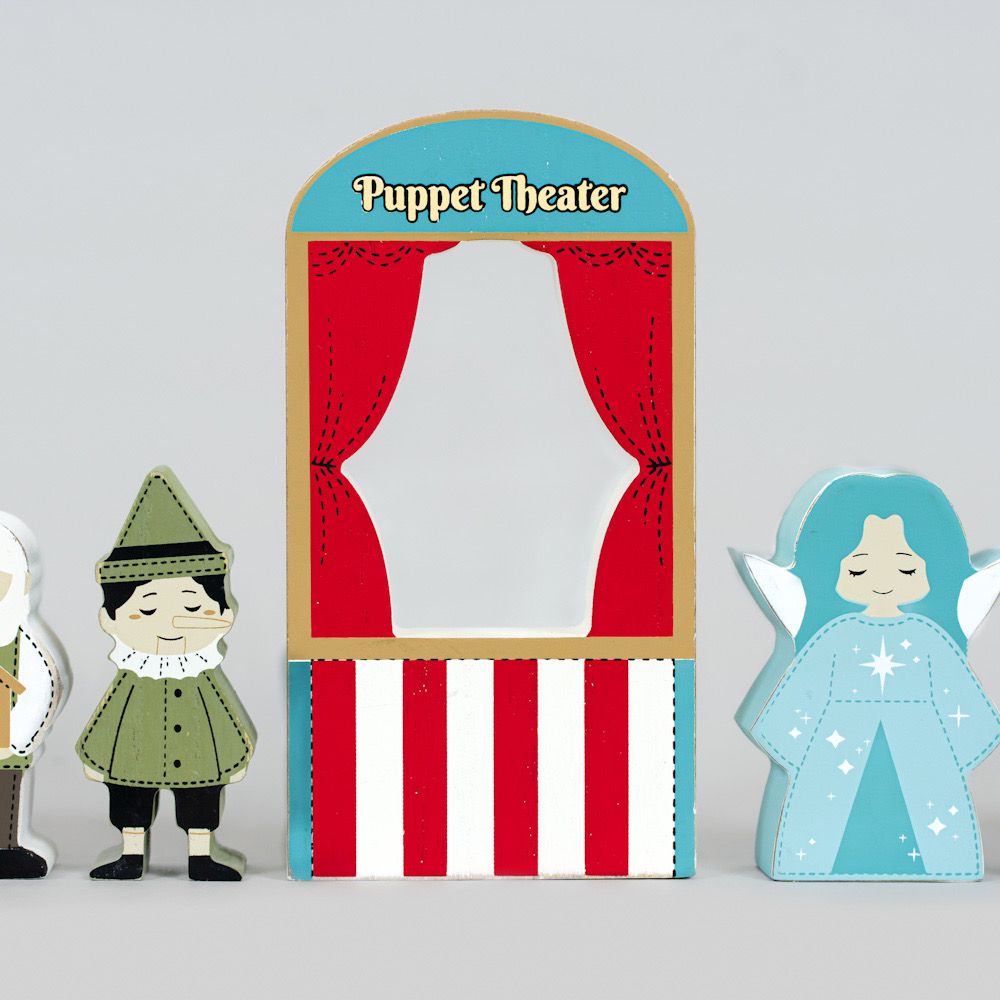 Wood Storybook Set - Pinocchio | Woodland Story Books Collection (Set of 7)