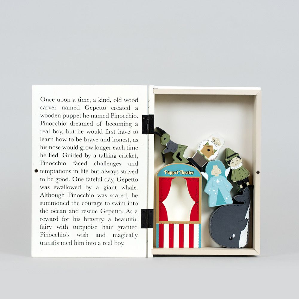 Wood Storybook Set - Pinocchio | Woodland Story Books Collection (Set of 7)