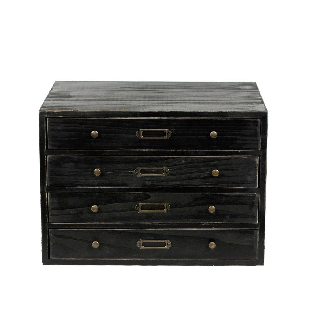 14x11x12 wood drawers (ORGANIZER) black