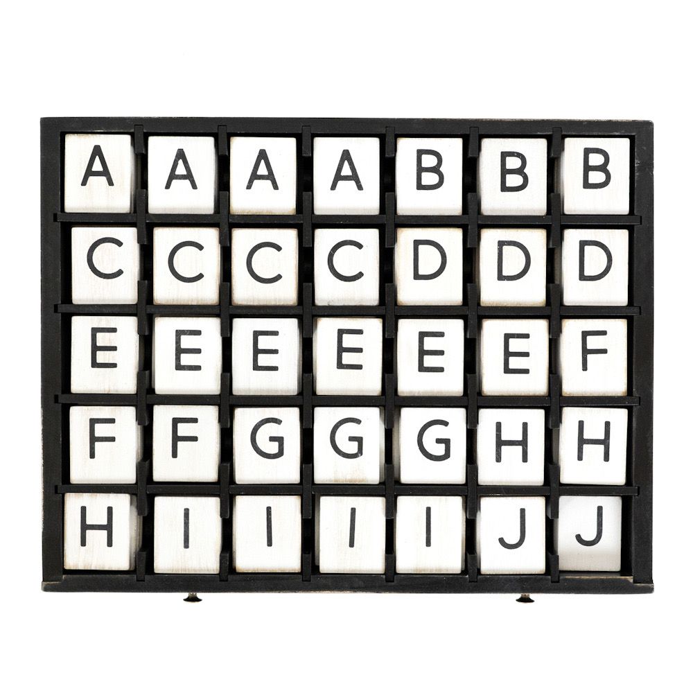14" Wood Letterboard Organizer - Black | Letterboard Collection