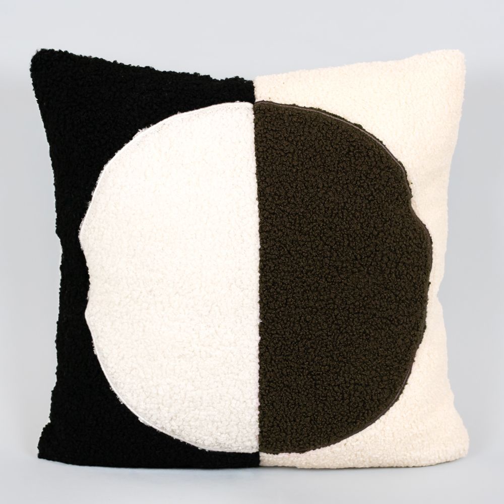 16" x 16" Reversible Pillow - Circles | Multicolor | Neutral Mod Collection