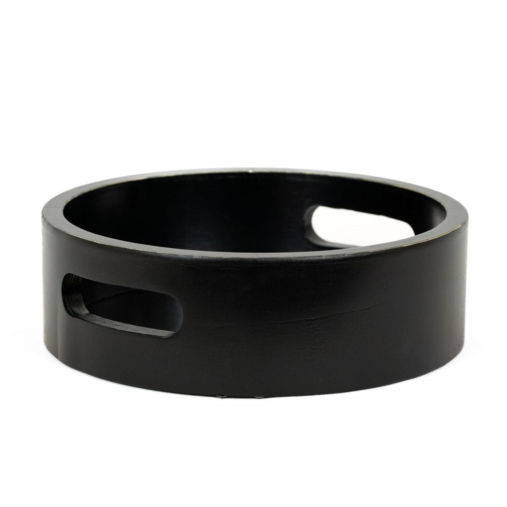 10" Round Wood Mirror Tray - Black | Neutral Mod Collection