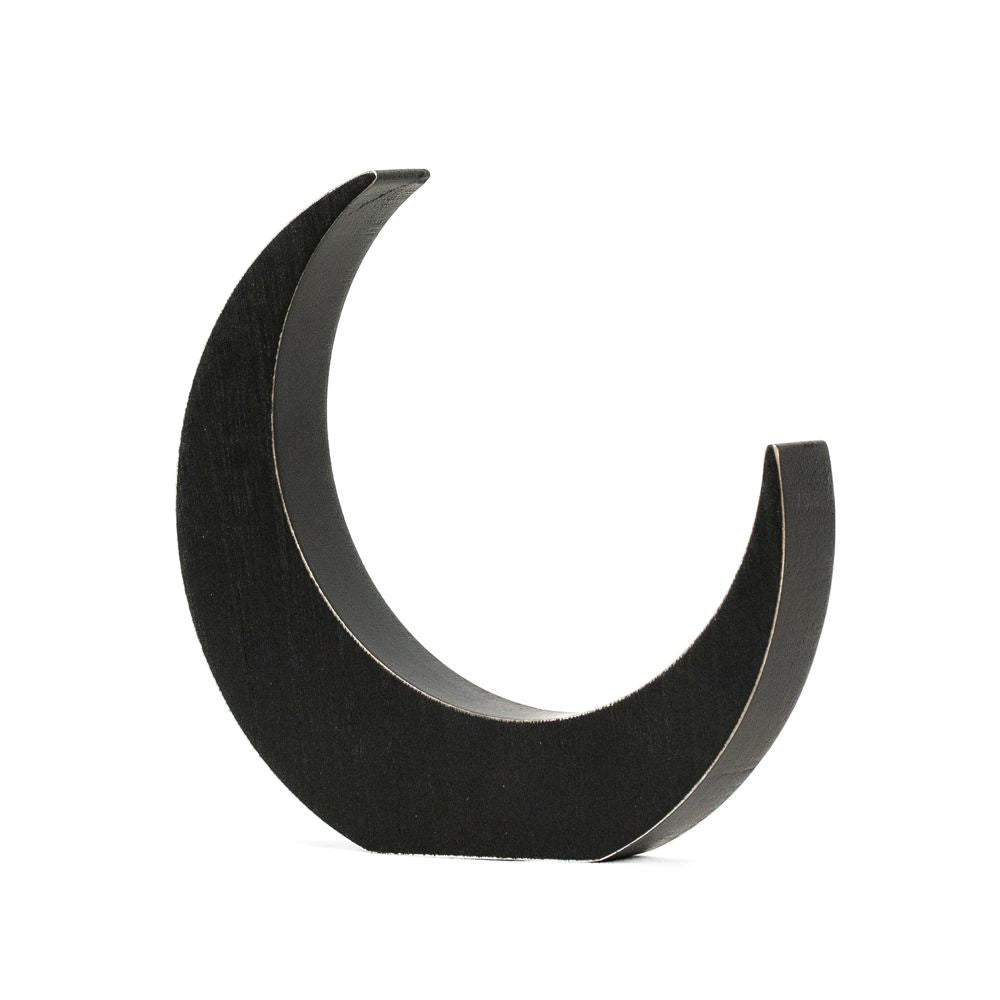 7" Chunky Wood Shape - Moon | Black | Neutral Mod Collection