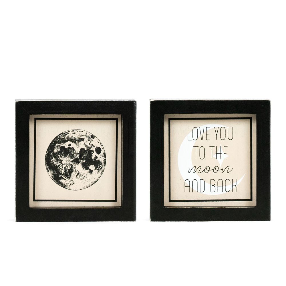 5x5x1.5 rvs wood frame sign (MOON/BACK)