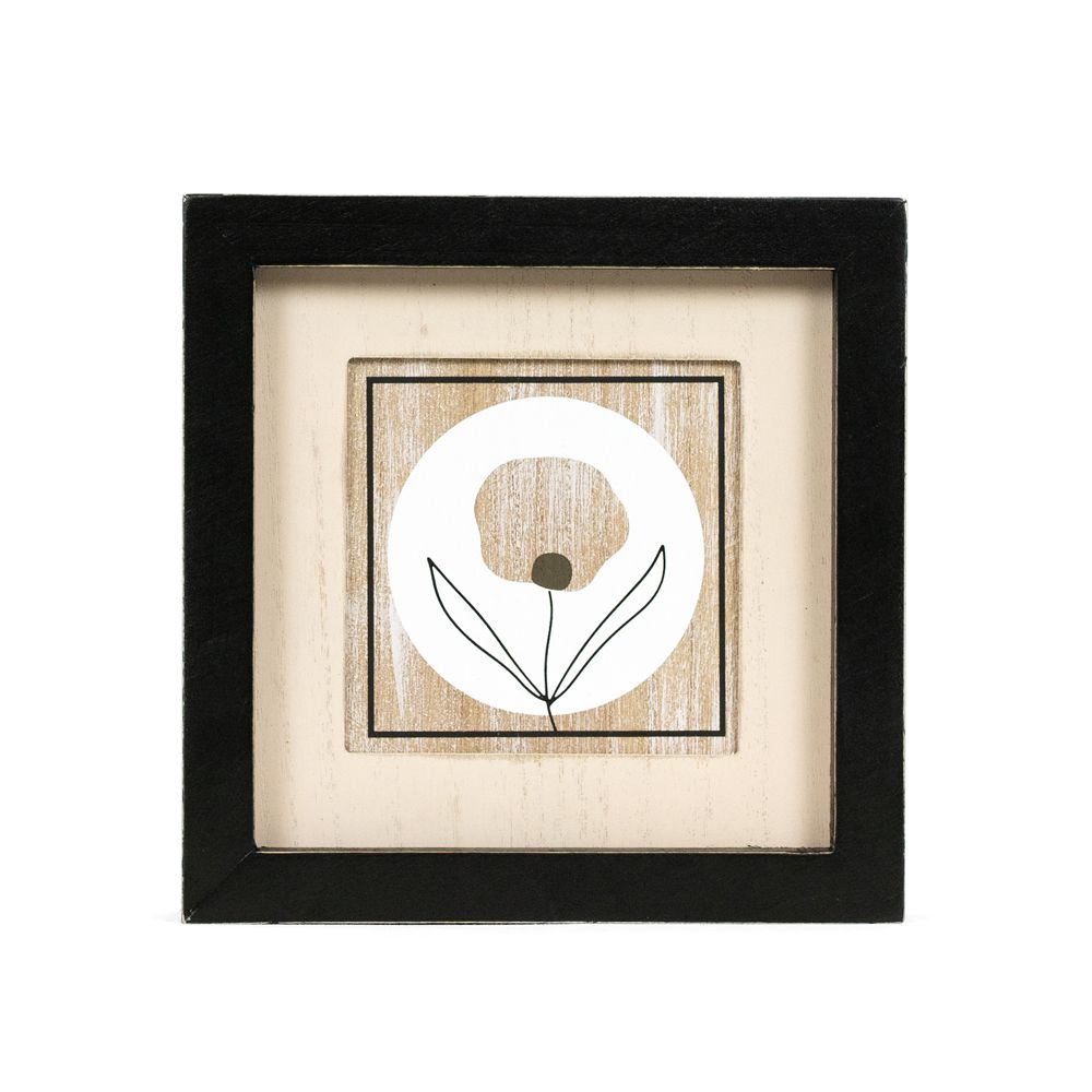 8" Reversible Wood Frame Sign - Bloom/Target | Multicolor | Neutral Mod Collection