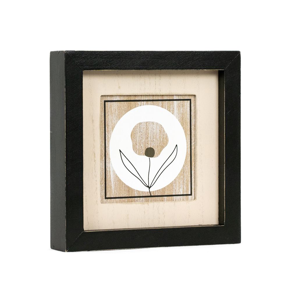 8" Reversible Wood Frame Sign - Bloom/Target | Multicolor | Neutral Mod Collection