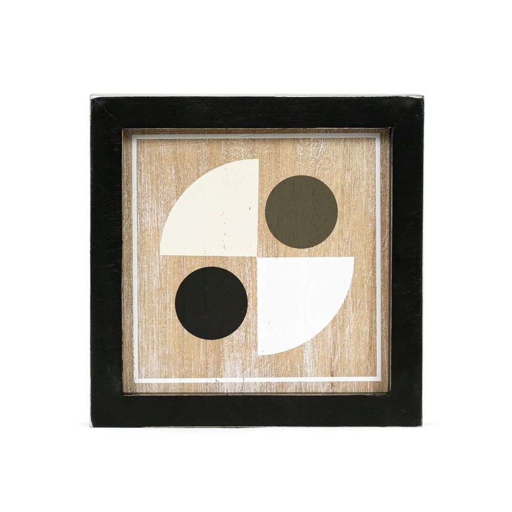 8" Reversible Wood Frame Sign - Bloom/Target | Multicolor | Neutral Mod Collection