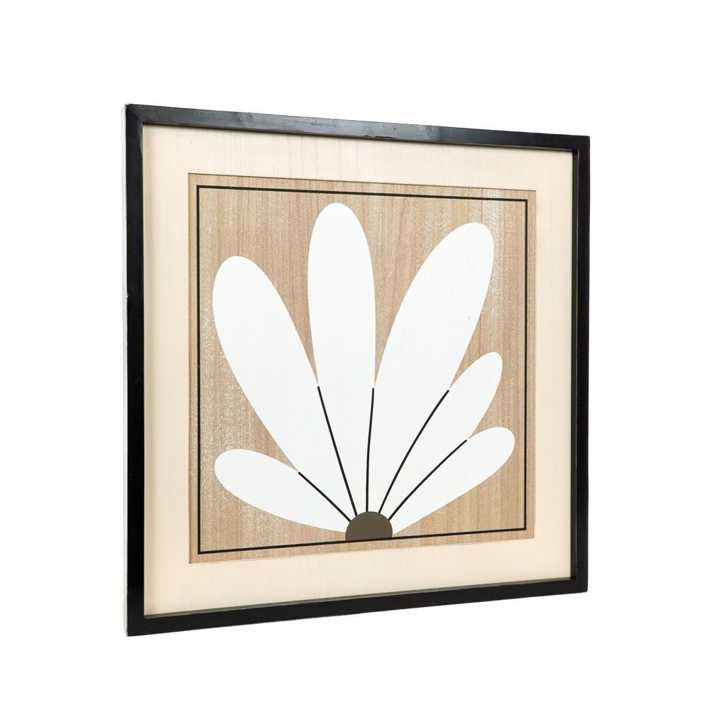 24" Reversible Wood Frame Sign - Pattern/Floral | Multicolor | Neutral Mod Collection