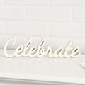 12" Wood Cutout - Celebrate | White
