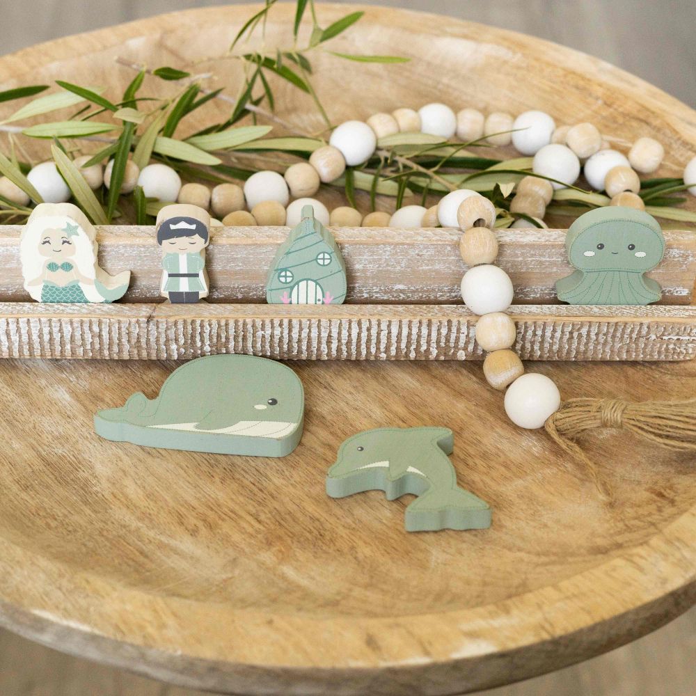 Letterboard Wood Shape Icons - Mermaid (Set of 6)